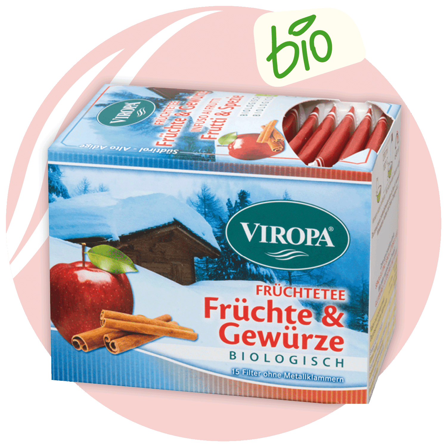 Viropa Bio-Früchtetee Früchte&Gewürze 15 Beutel 37,5g