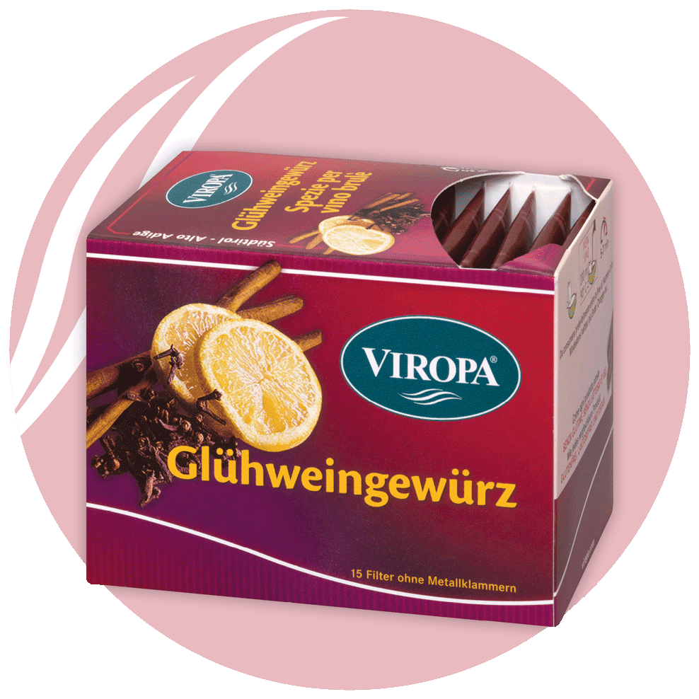 Viropa Früchtetee Glühweingewürz 15 Beutel 22,5g