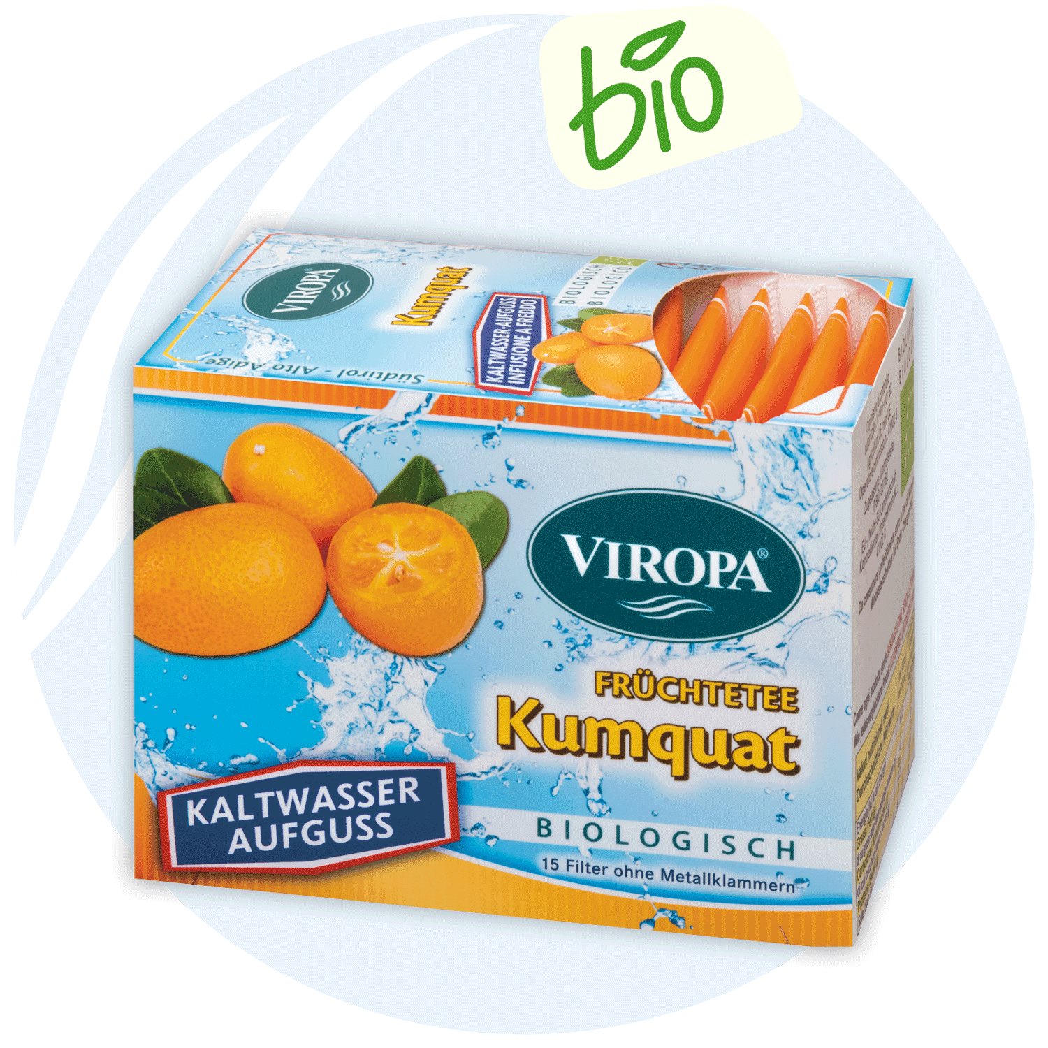 Viropa Bio-Kaltwasser Aufguss Kumquat 15 Beutel 40,5