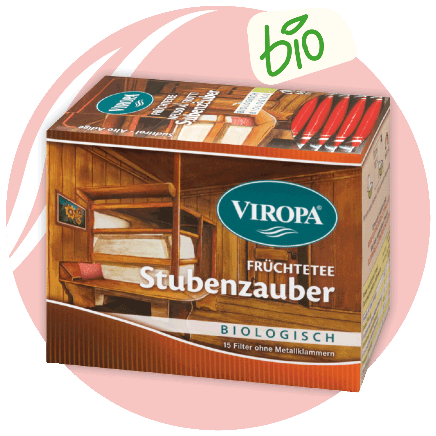 Viropa Bio-Früchtetee Stubenzauber 15 Beutel 36g