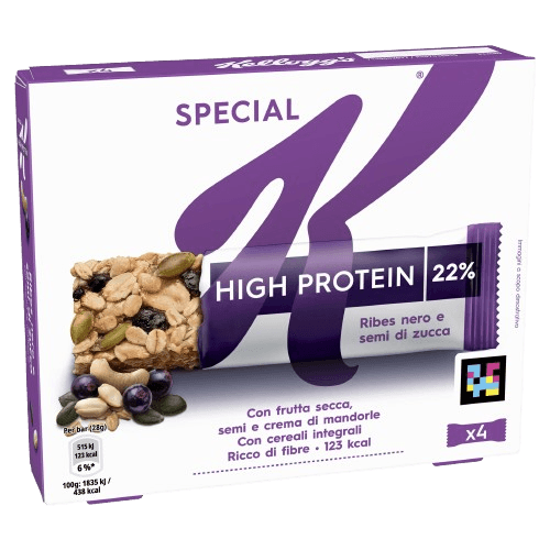 Kelloggs Special K High Protein Riegel Schwarze Johannisbeeren und Kürbiskerne (4x28g) 112g
