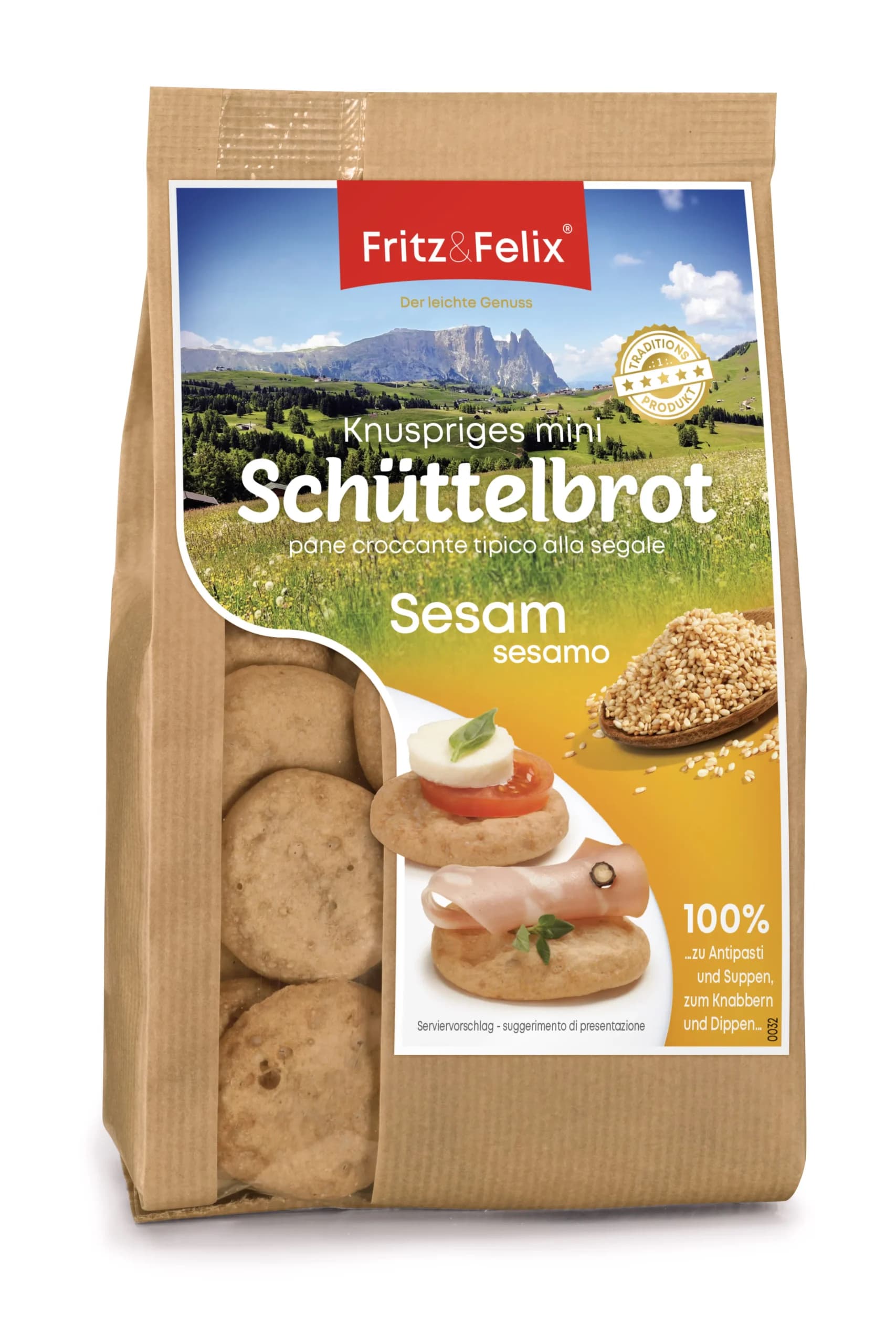 Fritz&Felix Schüttelbrot Mini mit Sesam 125g