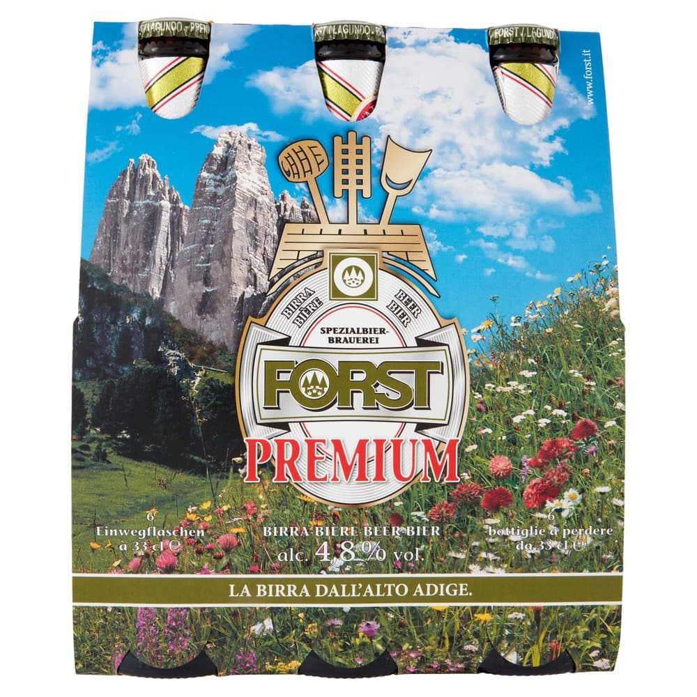 Forst Bier Premium 0,33l (Einwegflaschen) 6er Packung