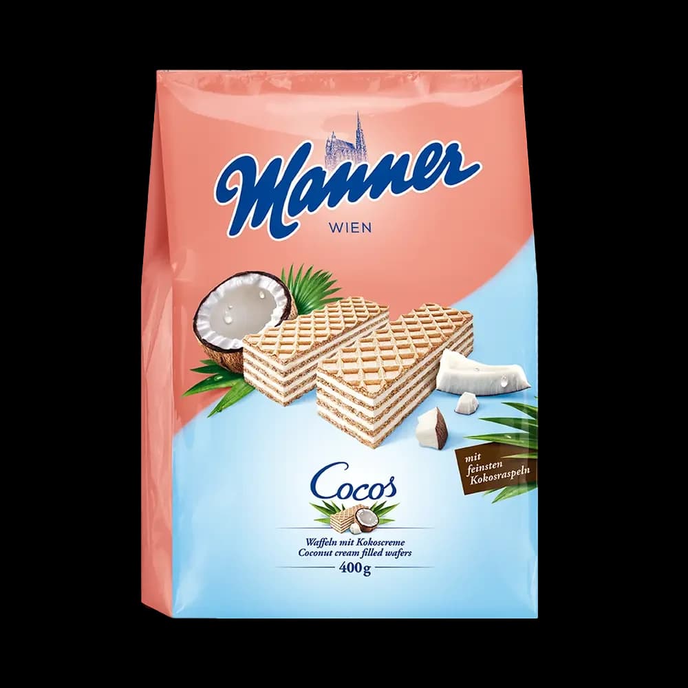 Manner Waffeln mit Kokoscreme 400g