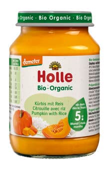 Holle Bio Babynahrung Kürbis mit Reis 190g