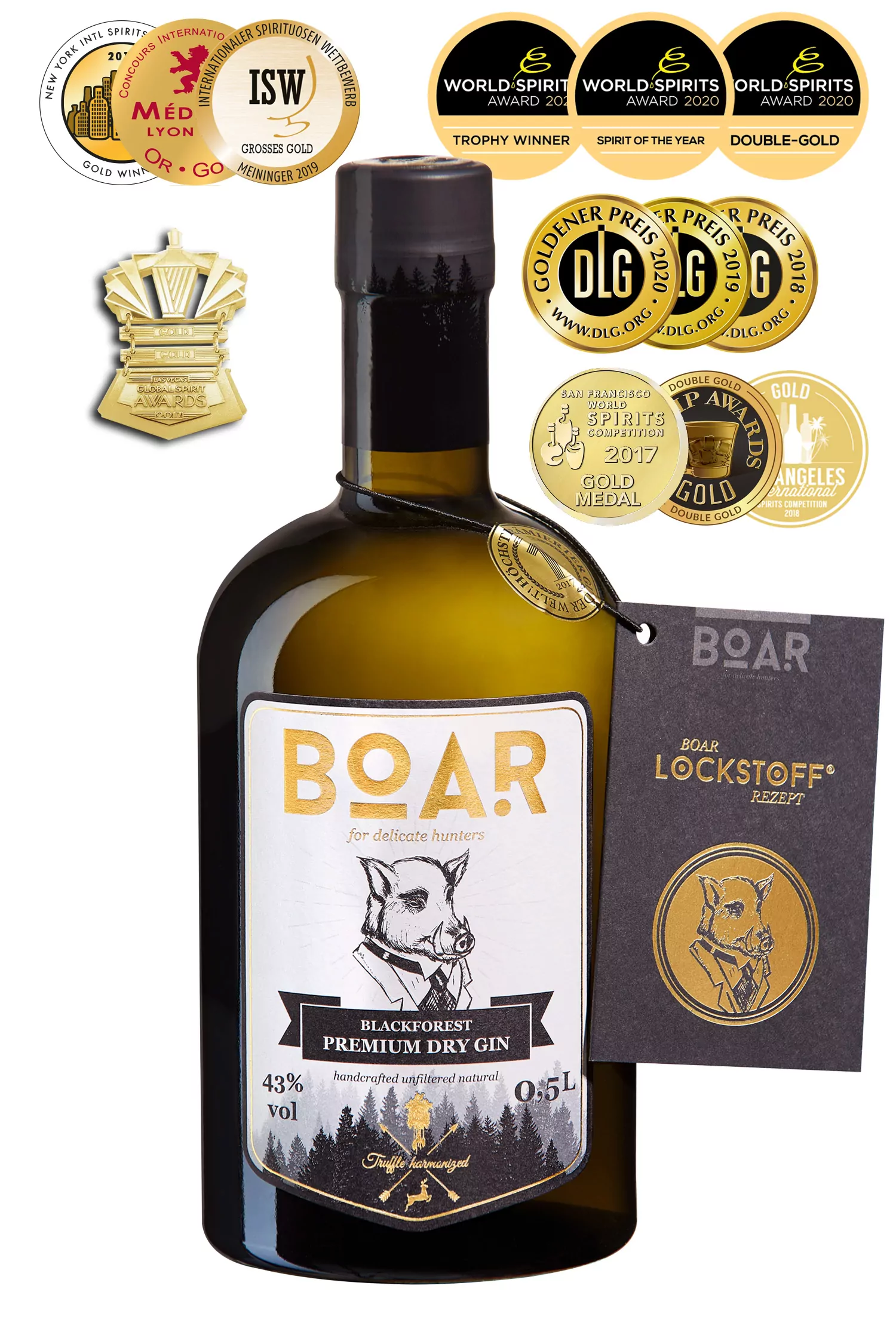Boar Gin Blackforest Premium Dry Gin 0,5l