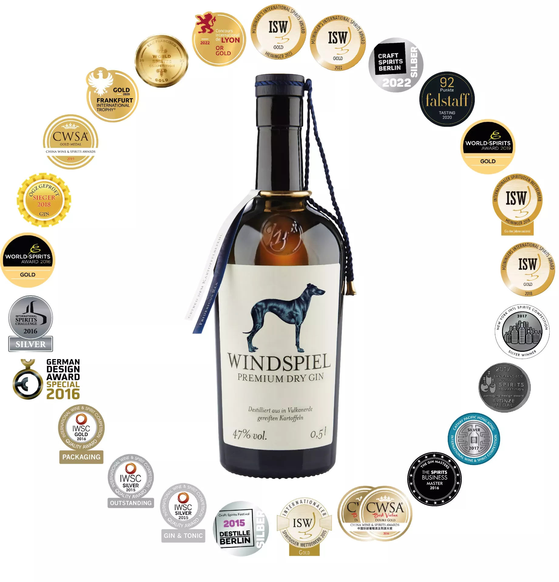 Windspiel Premium Dry Gin 0,5l