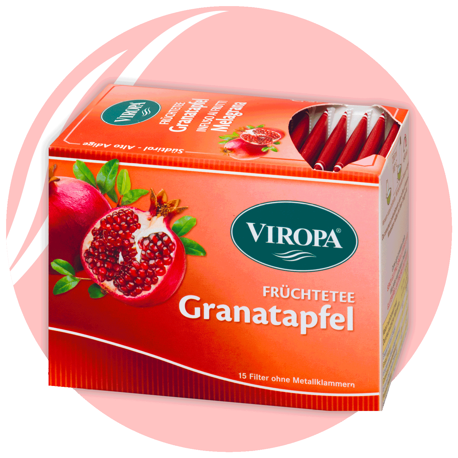 Viropa Früchtetee Granatapfel 15 Beutel 43,5g