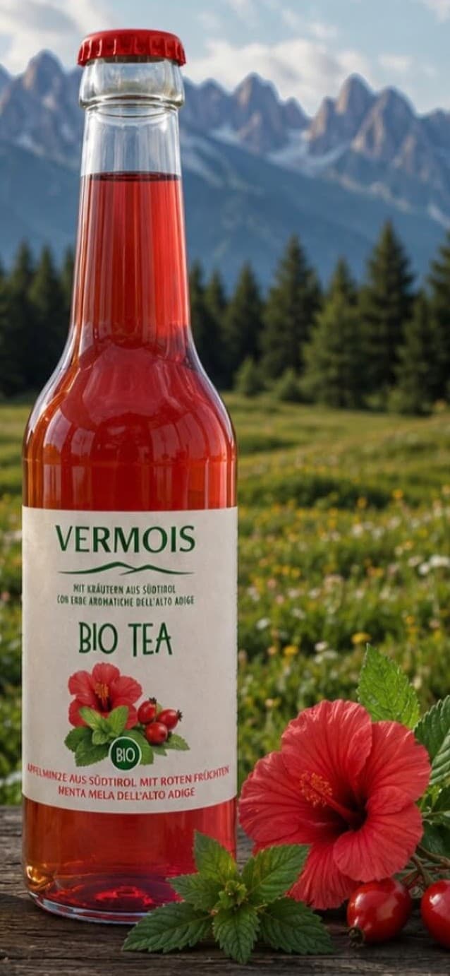 Vermois Bio Tea Apfelminze mit roten Früchten 500ml