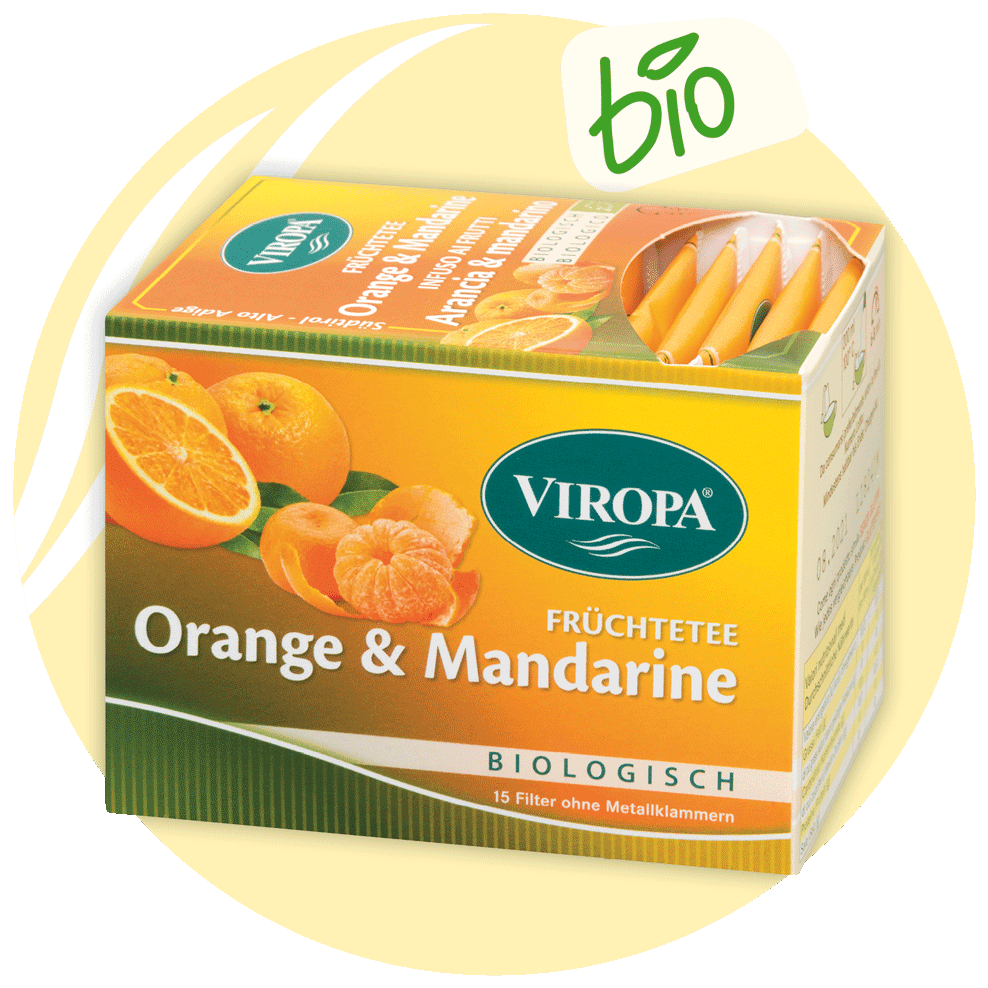 Viropa Bio-Früchtetee Orange&Mandarine 15 Beutel 40,5g